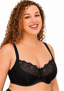 Rita Lace Cup Underwire Balcony Bra Black